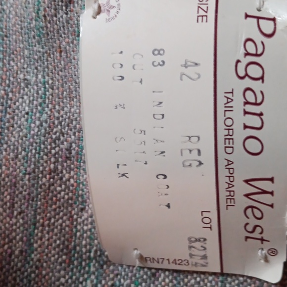 Pagano West Vintage Suit Jacket, 42R grey/blue - Picture 3 of 8